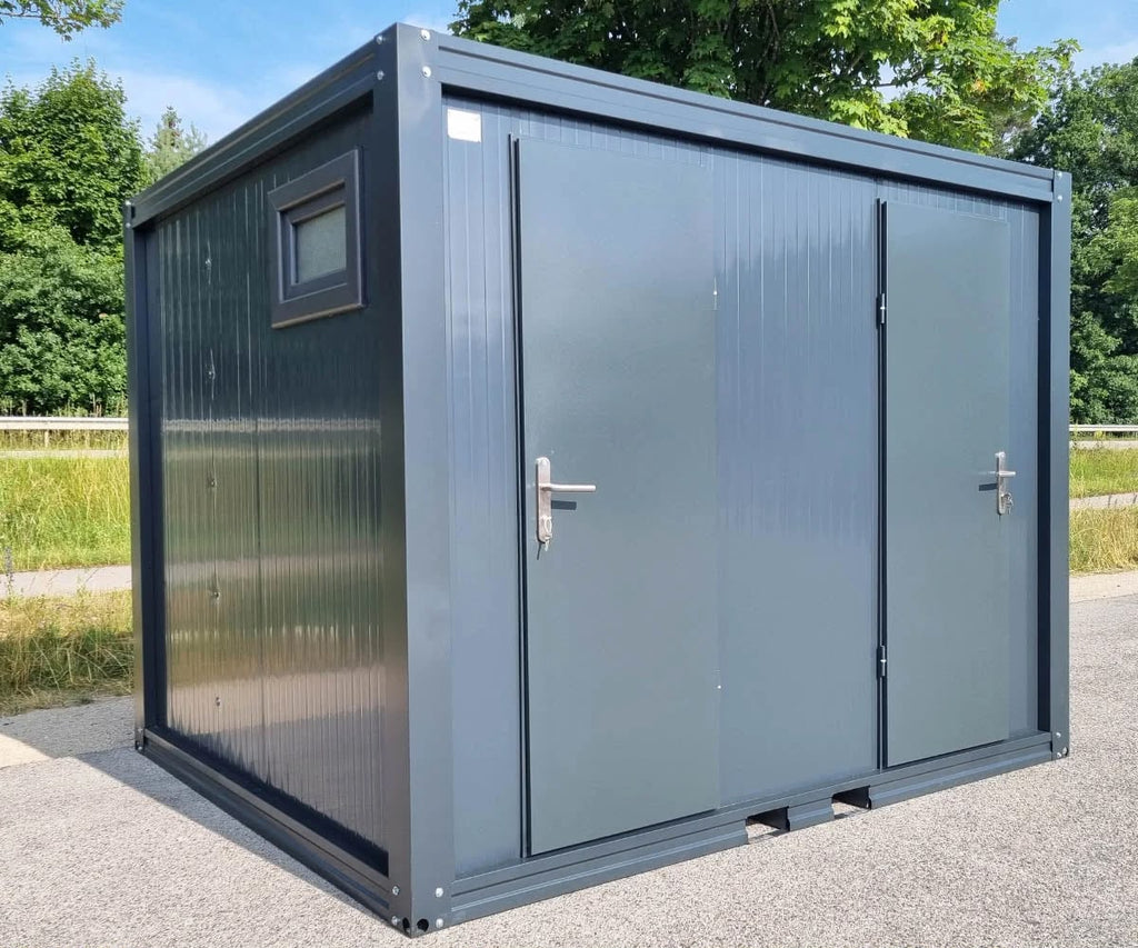 3 m PREMIUM Toilettencontainer – Doppelkabine für Damen und Herren
