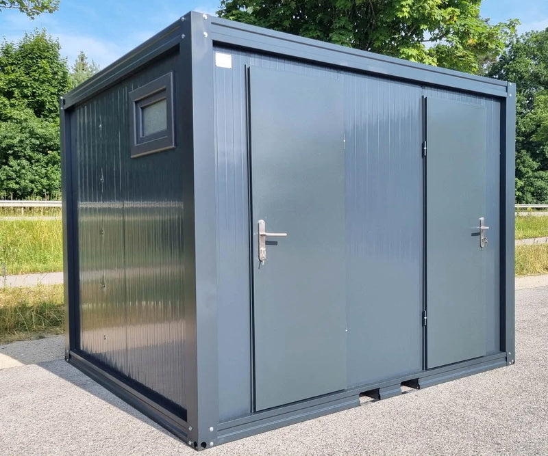 3 m PREMIUM Toilettencontainer – Doppelkabine für Damen und Herren