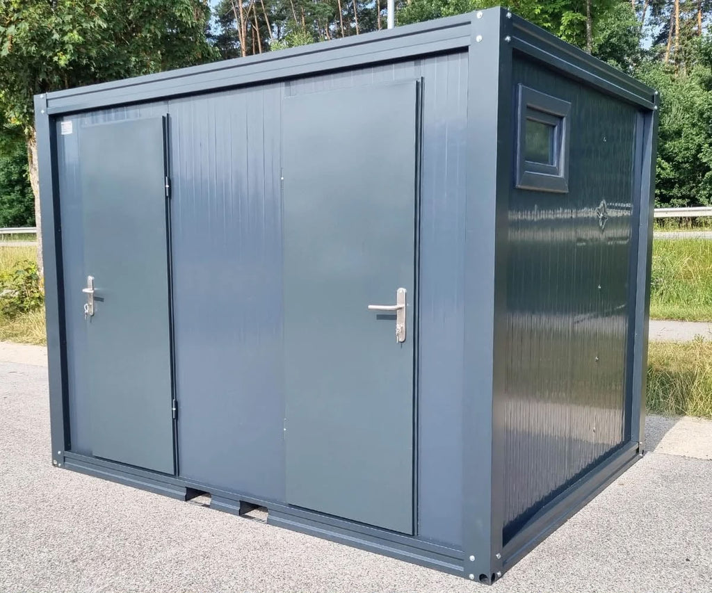 3 m PREMIUM Toilettencontainer – Doppelkabine für Damen und Herren