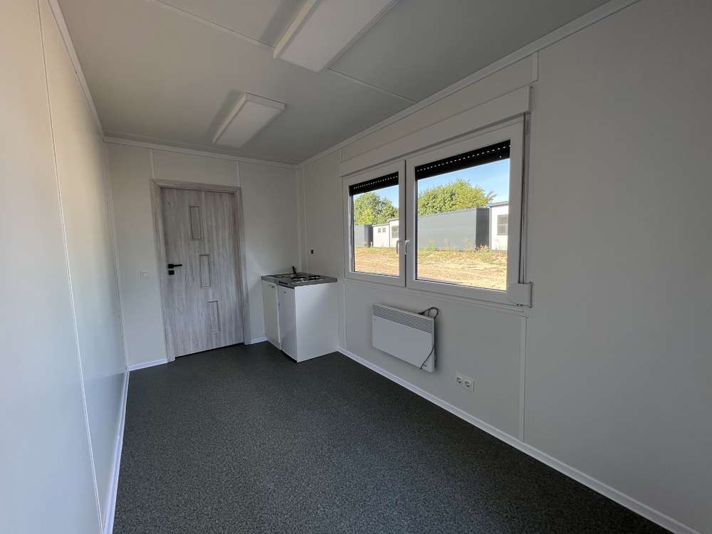 Containerbüro, Küche, Toilette und Dusche 6,00 x 2,43 m